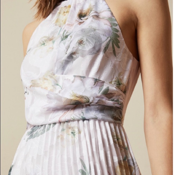 Ted Baker Daniiey Woodland Pleated Maxi Dress, size 1 - Picture 3 of 7